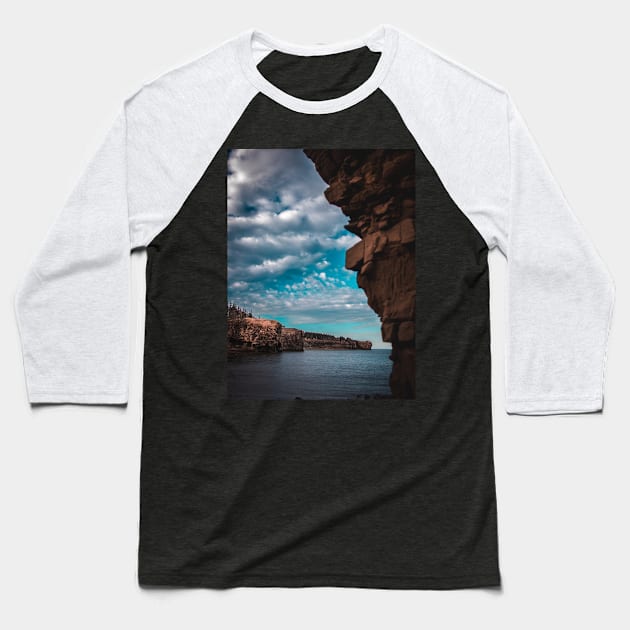 Pokeshaw Rock Coastal Photo V3 Baseball T-Shirt by Family journey with God